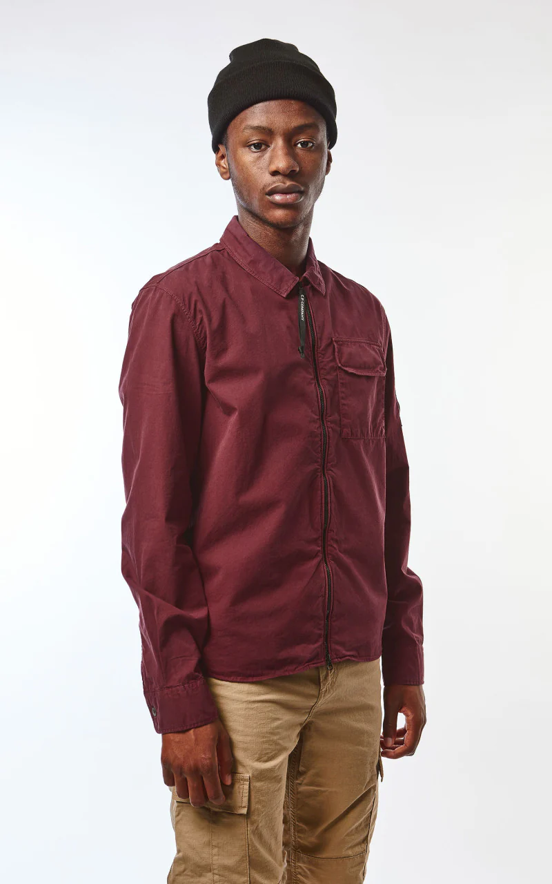 C.P. Company Gabardine Zipped Shirt Port Royal - Image 3