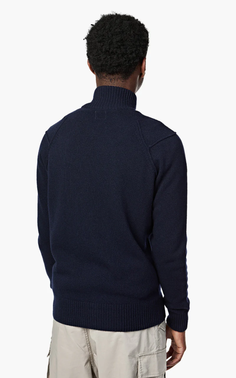 C.P. Company Lambswool Zip Jumper Total Eclipse - Image 4
