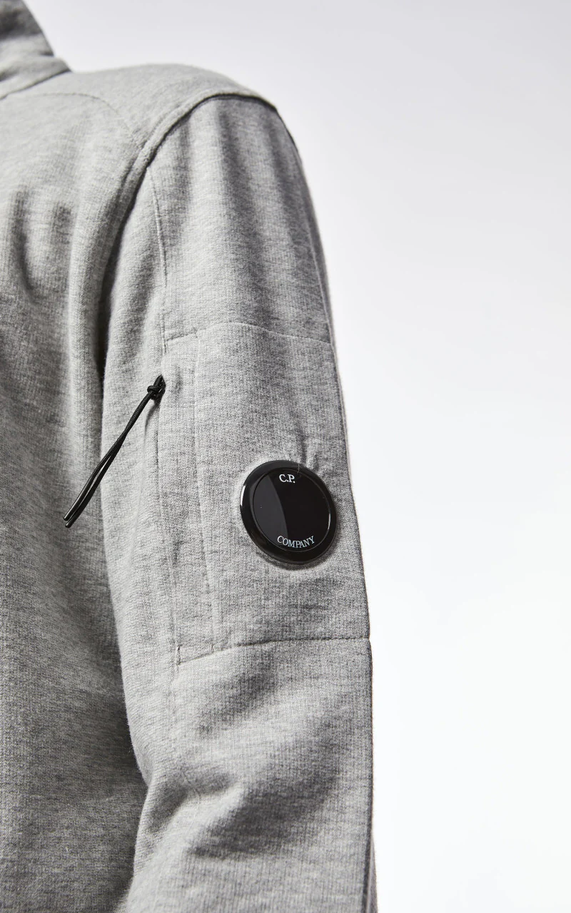 C.P. Company Light Fleece Half Zipped Sweatshirt Grey - Image 6