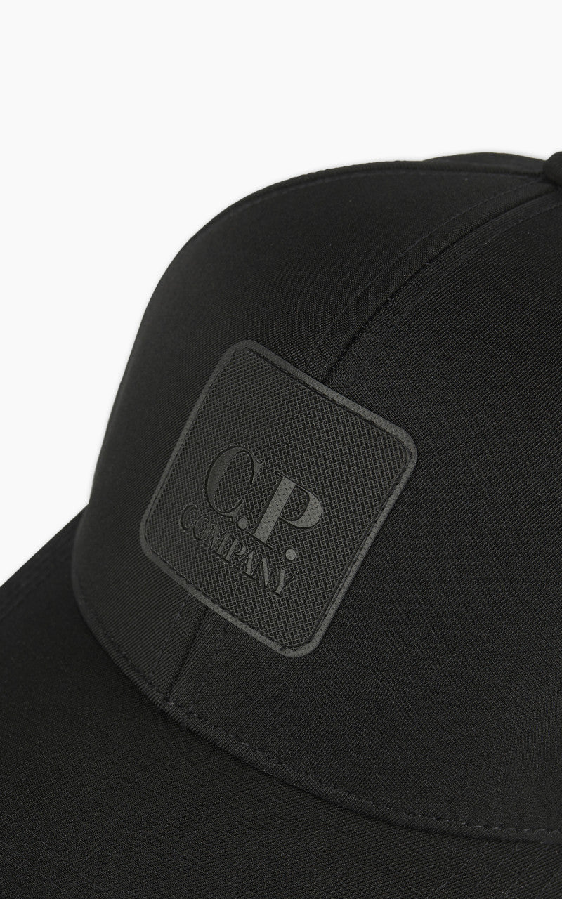 C.P. Company Metropolis Polyester Twill Cap Black - Image 2