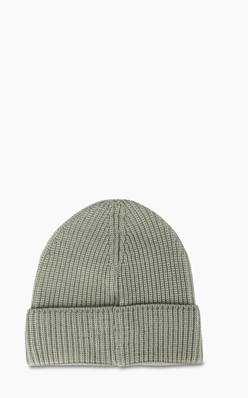 C.P. Company Metropolis Series Extrafine Merino Wool Logo Beanie Silver Sage - Image 3