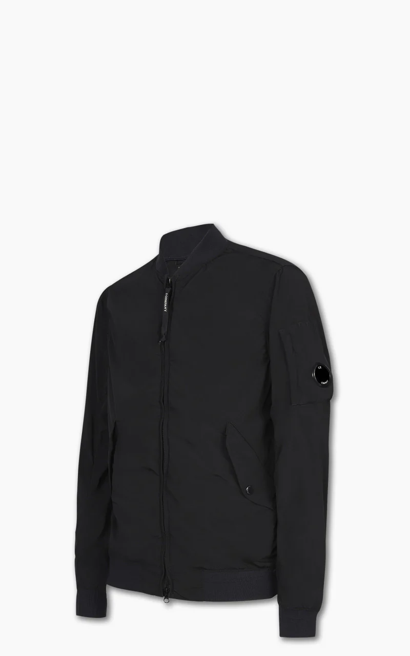 C.P. Company Nycra-R Bomber Jacket Black - Image 3