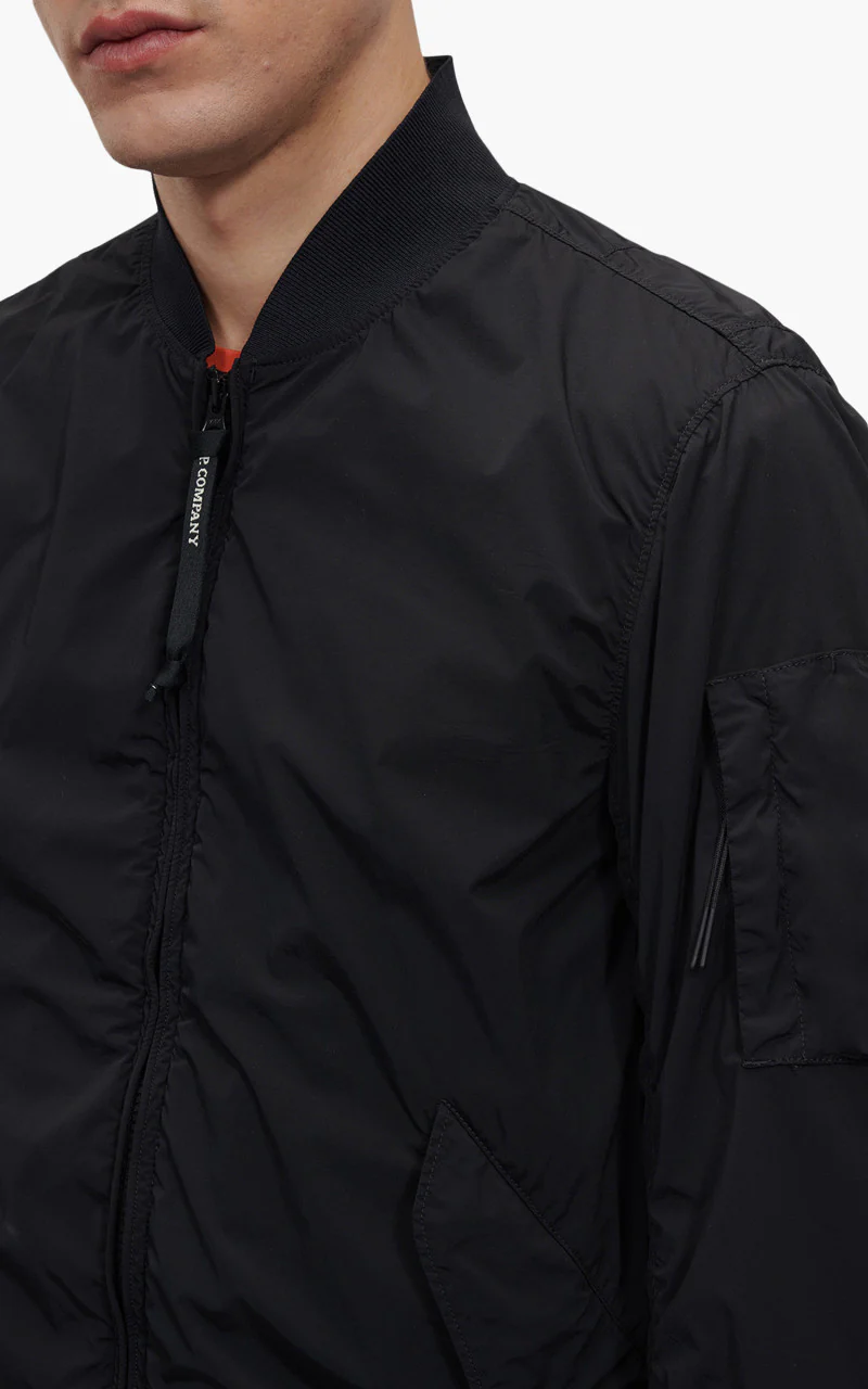 C.P. Company Nycra-R Bomber Jacket Black - Image 4