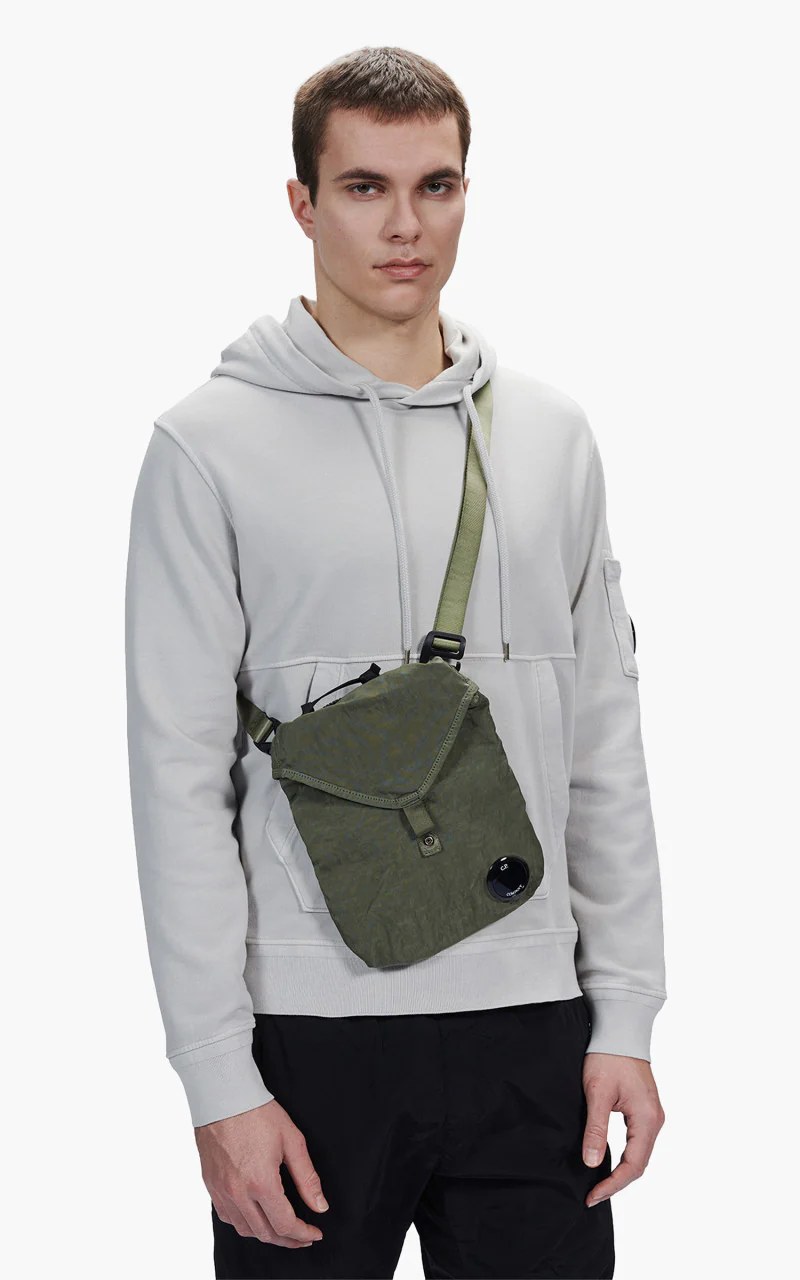 C.P. Company Nylon B Shoulder Pack Bronze Green - Image 2