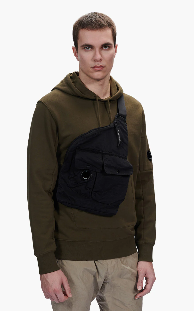 C.P. Company Nylon B Single Strap Rucksack Black - Image 2
