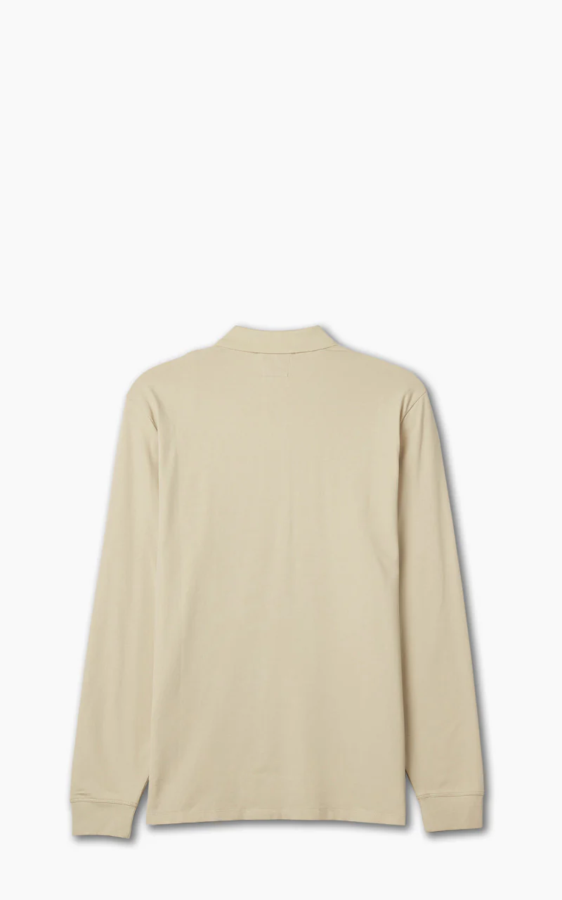 C.P. Company Stretch Piquet Long Sleeved Polo Shirt Mojade - Image 3