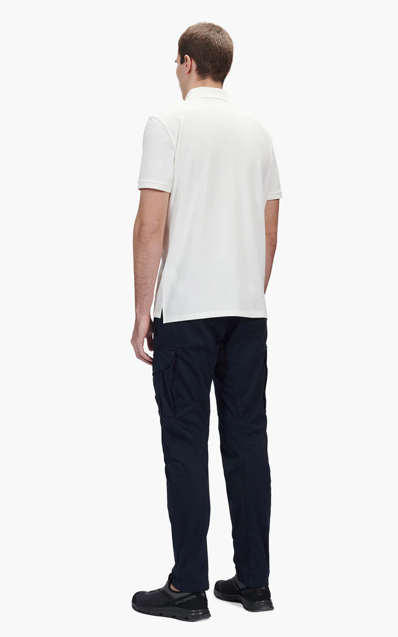 C.P. Company Stretch Piquet Polo Shirt Gauze White - Image 5