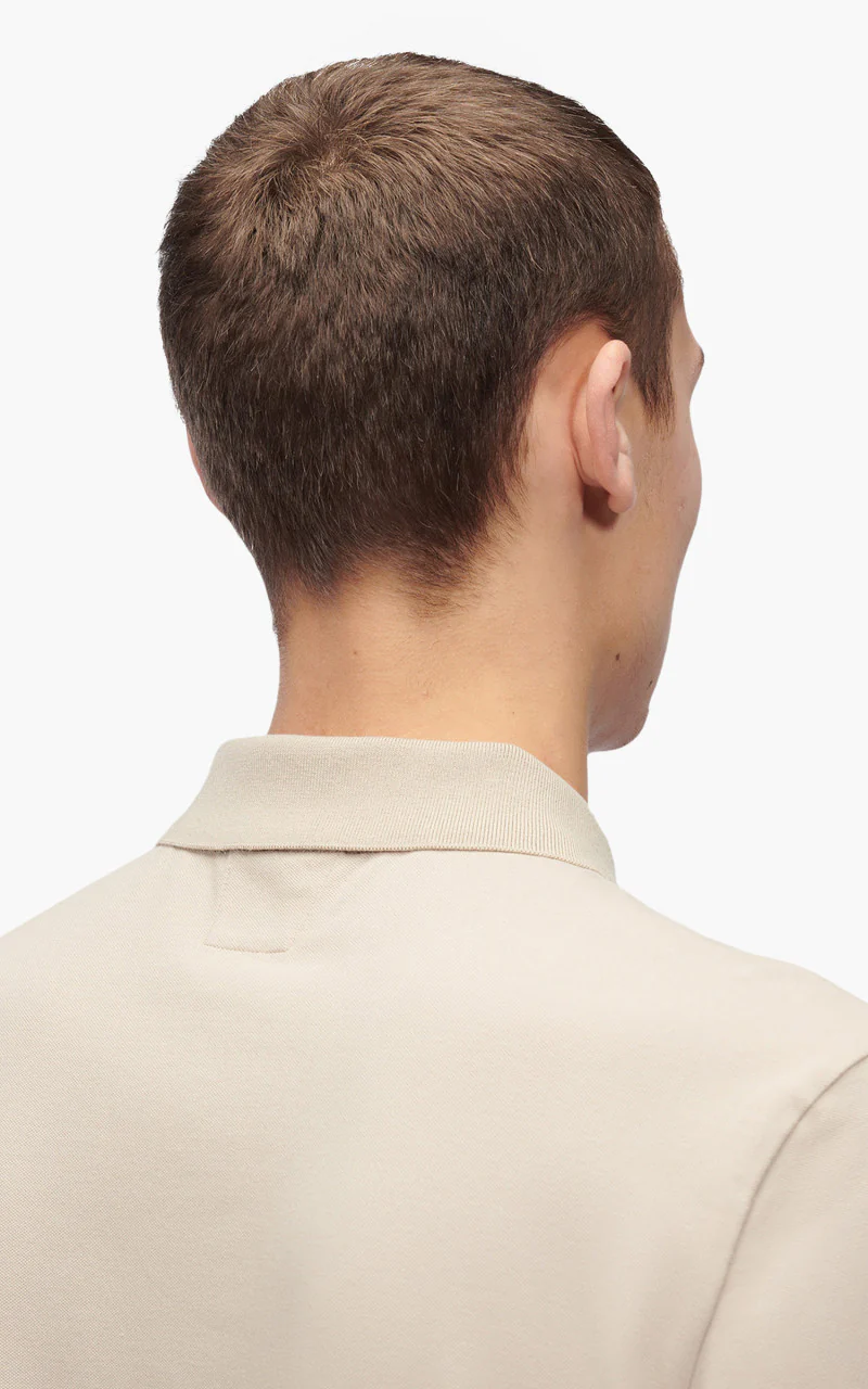 C.P. Company Stretch Piquet Slim Zipped Polo Shirt Cobblestone Brown - Image 5
