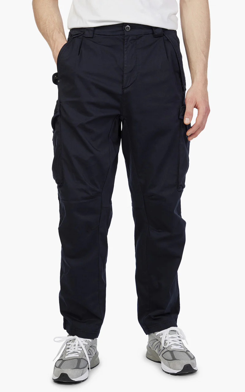 C.P. Company Stretch Sateen Loose Fit Cargo Pants Total Eclipse - Image 3