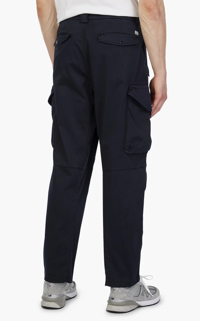 C.P. Company Stretch Sateen Loose Fit Cargo Pants Total Eclipse - Image 5