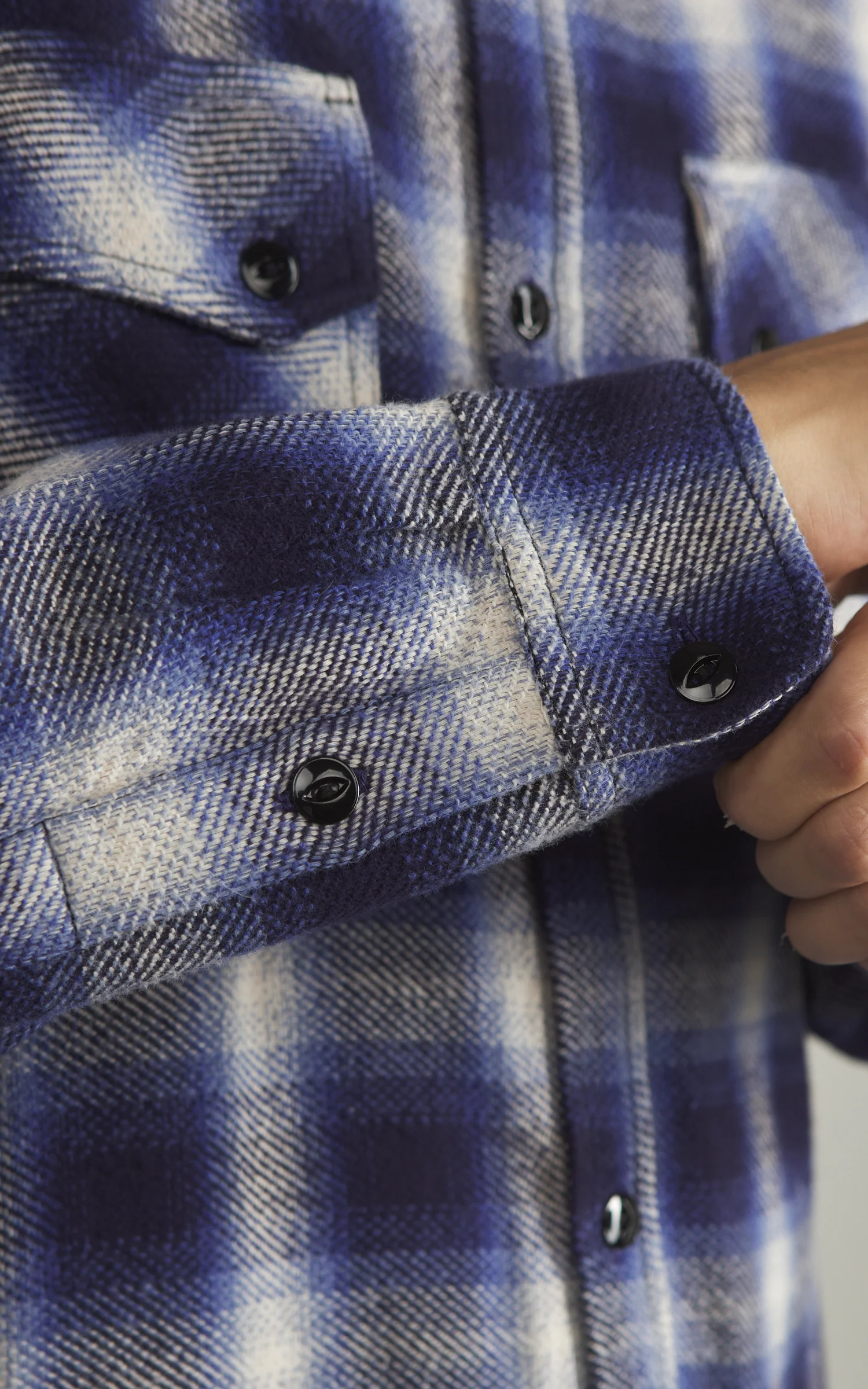 3sixteen Crosscut Flannel Plaid Royal Blue - Image 5