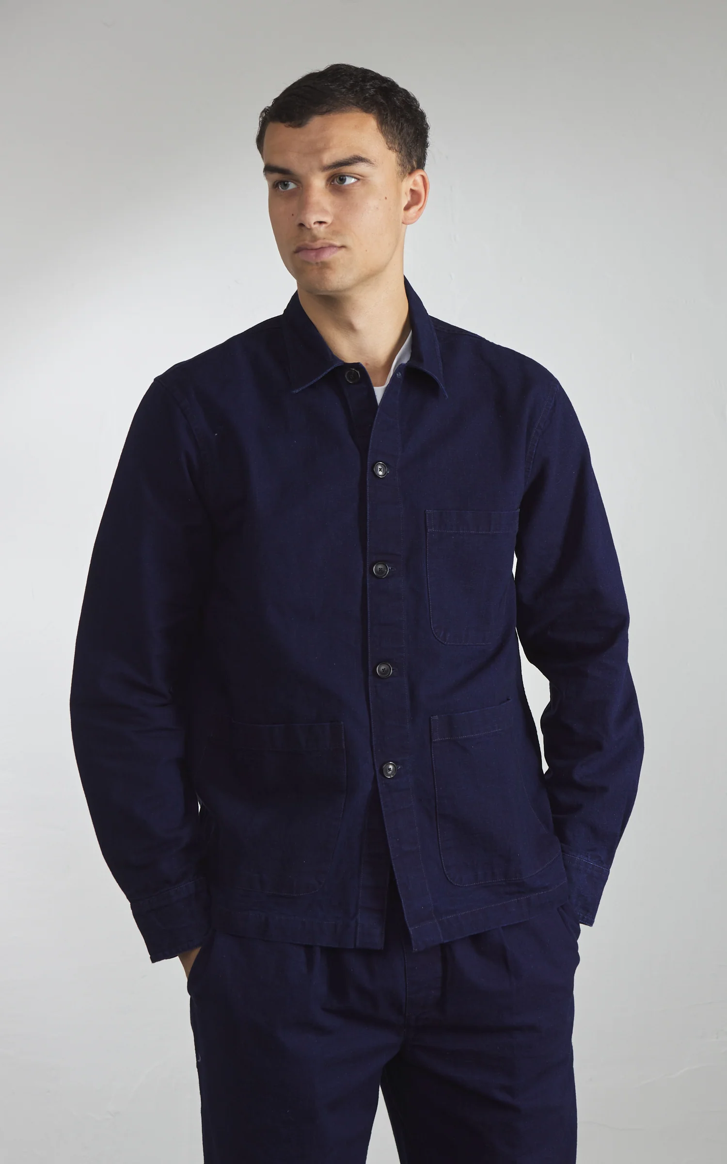 3sixteen Shop Jacket Canvas Indigo - Image 2