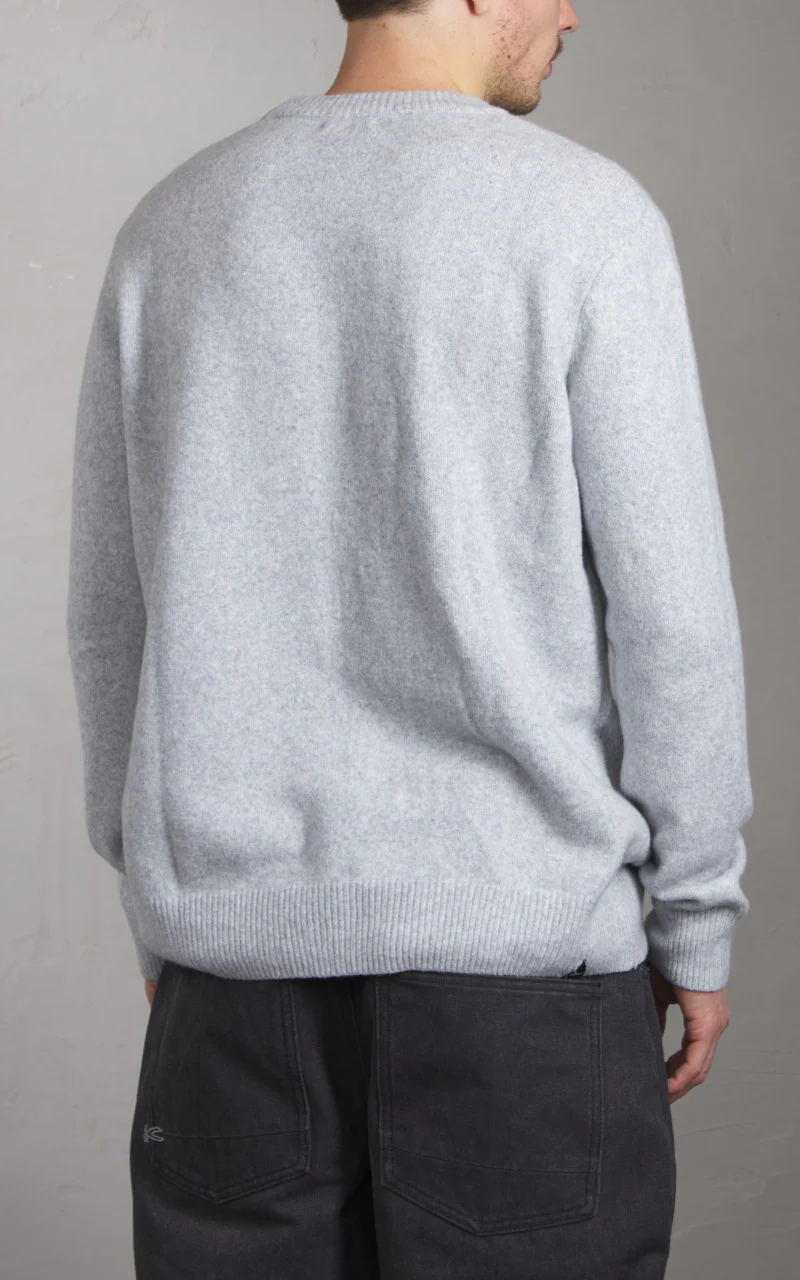 Denham Crew Knit Heavy Cosy Cotton Antarctica Grey - Image 3