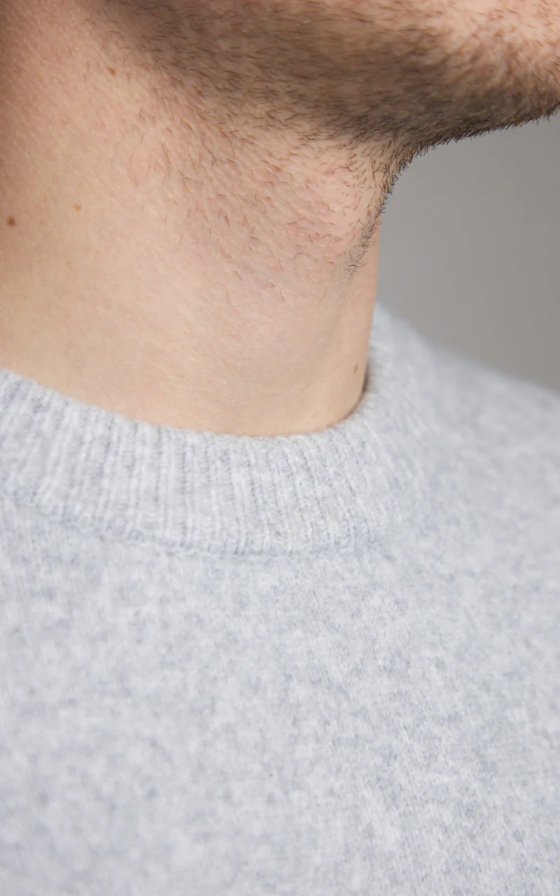 Denham Crew Knit Heavy Cosy Cotton Antarctica Grey - Image 4