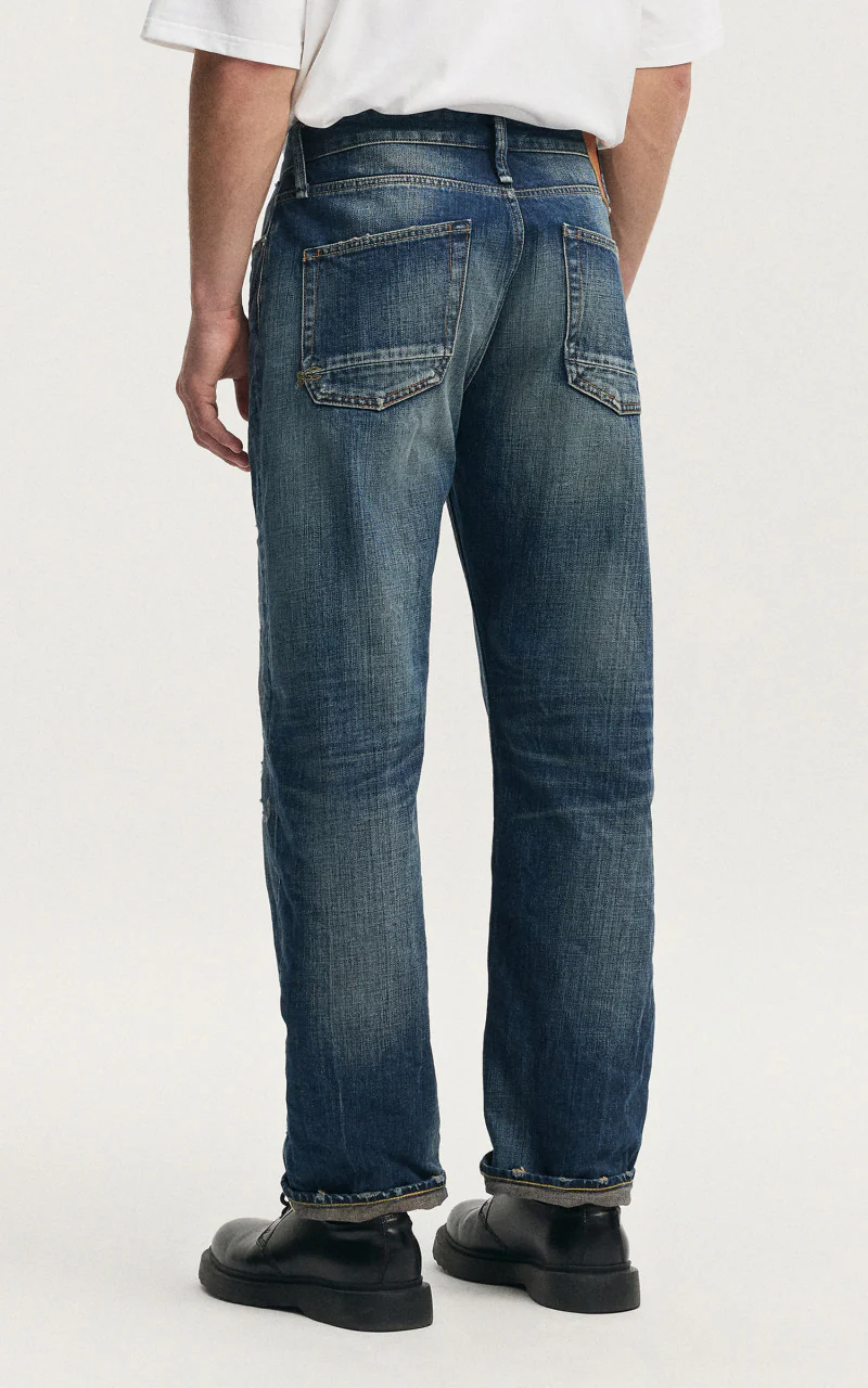 Denham Dagger Zephyr Blue Selvedge Mid Blue - Image 5