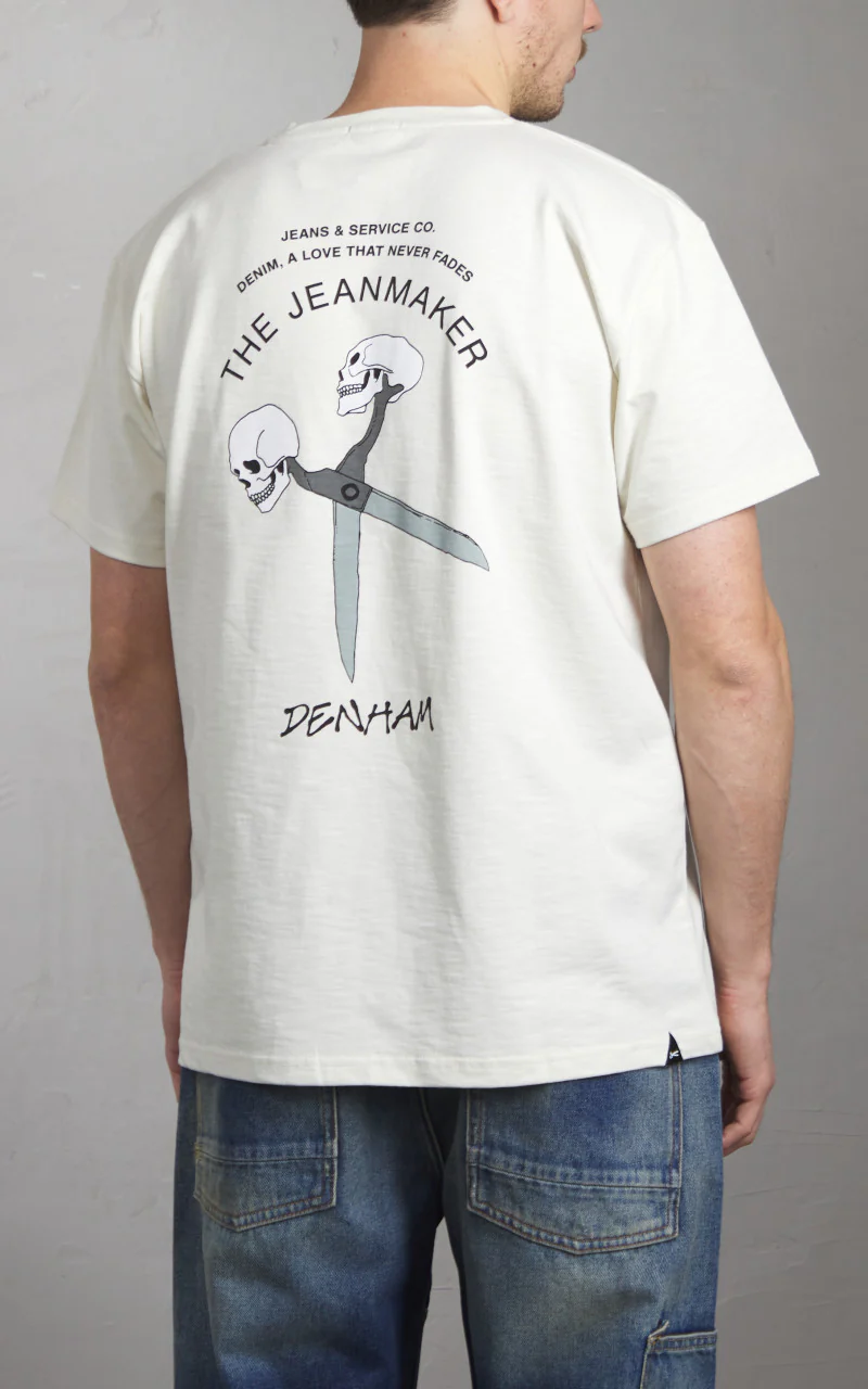 Denham Love Fades Tee Jersey Slub Natural - Image 2