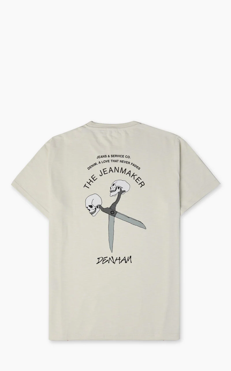 Denham Love Fades Tee Jersey Slub Natural - Image 4