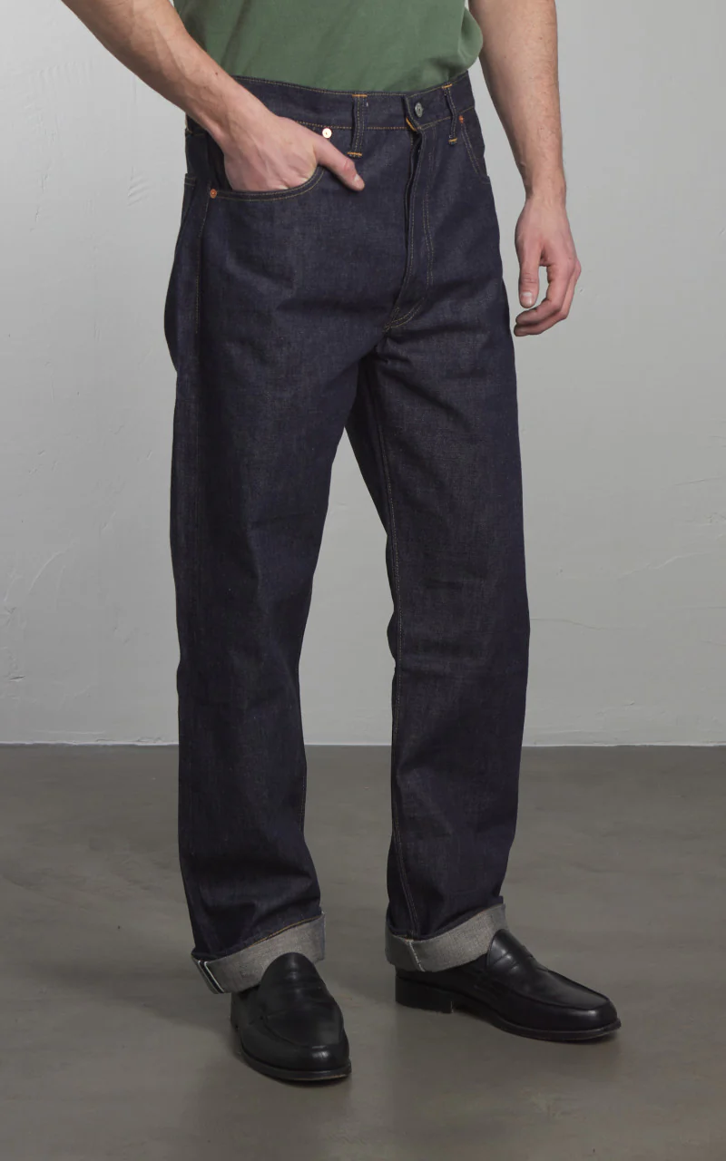 Denime Lot 220XX-47 1947 Model Jeans Selvedge Unwashed Indigo 14.5oz - Image 4