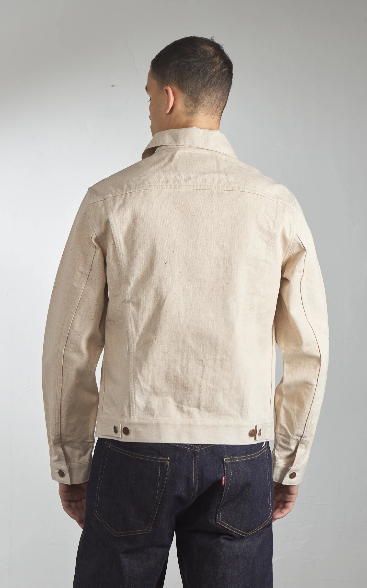 Denime Lot 233-66M Type III Denim Jacket Selvedge Mother Cotton Natural - Image 3