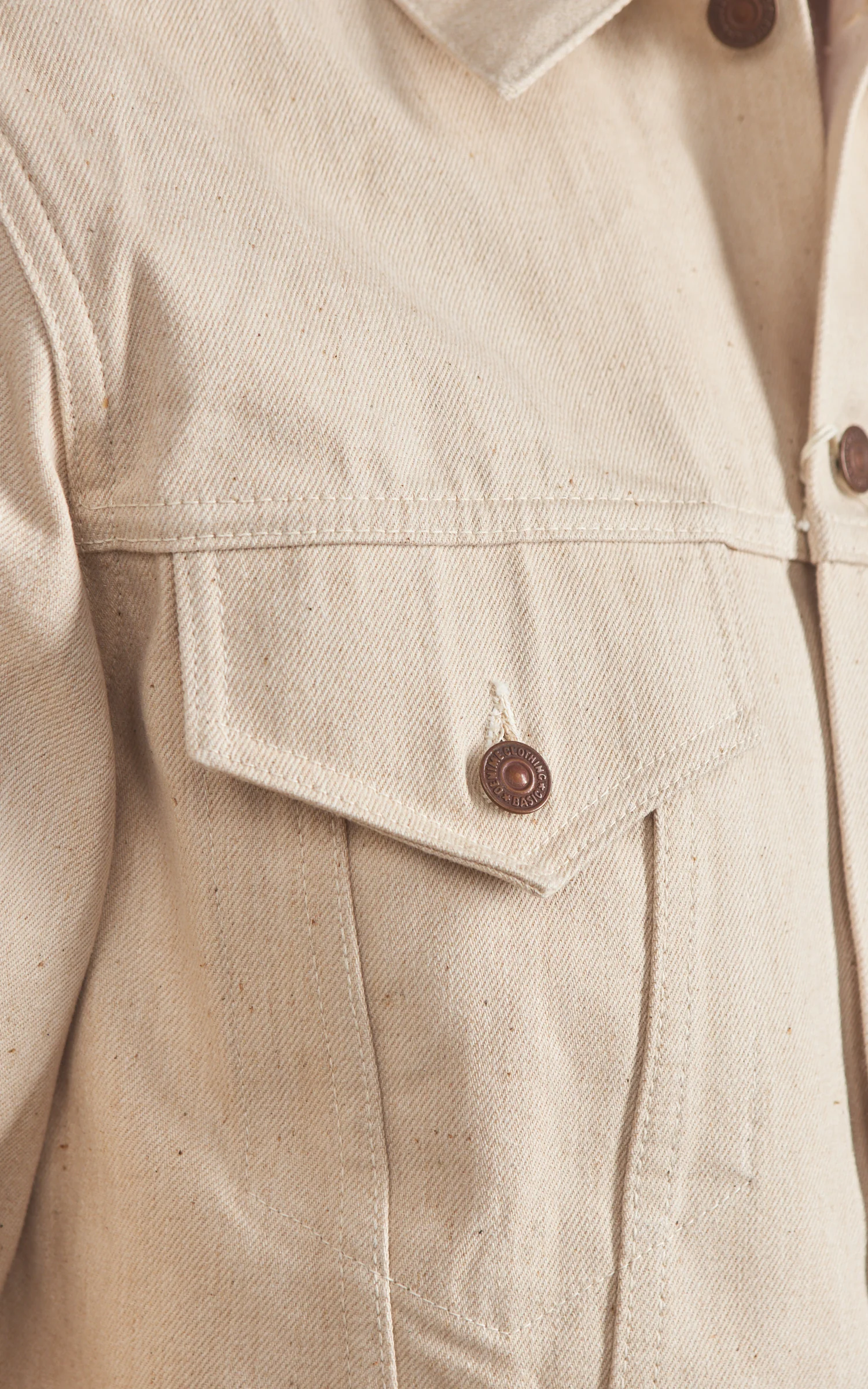 Denime Lot 233-66M Type III Denim Jacket Selvedge Mother Cotton Natural - Image 4