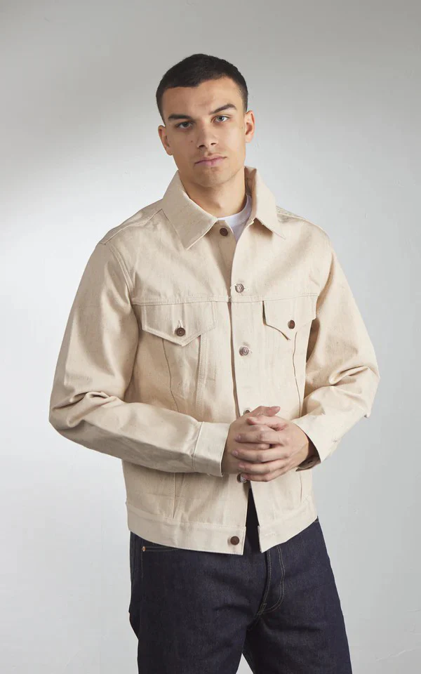 Denime Lot 233-66M Type III Denim Jacket Selvedge Mother Cotton Natural - Image 6