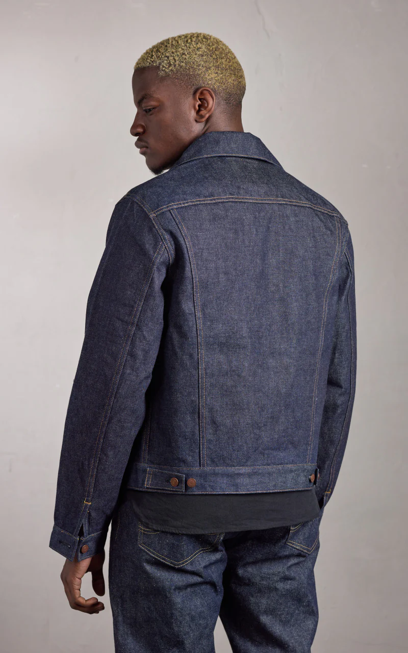Denime Lot 233 Type III Denim Jacket Selvedge Unwashed Indigo - Image 4