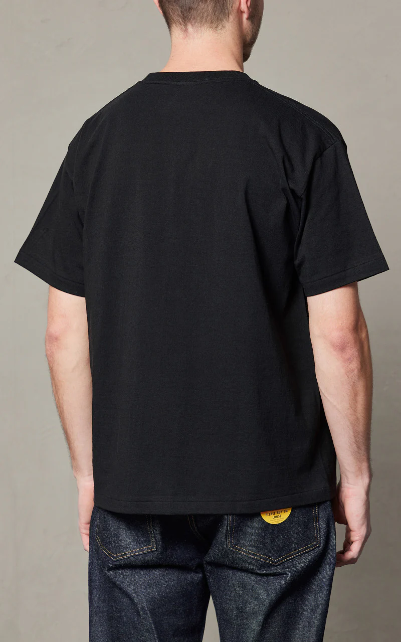 Lot 263 Crew Neck Pocket T-Shirt Black - Image 6
