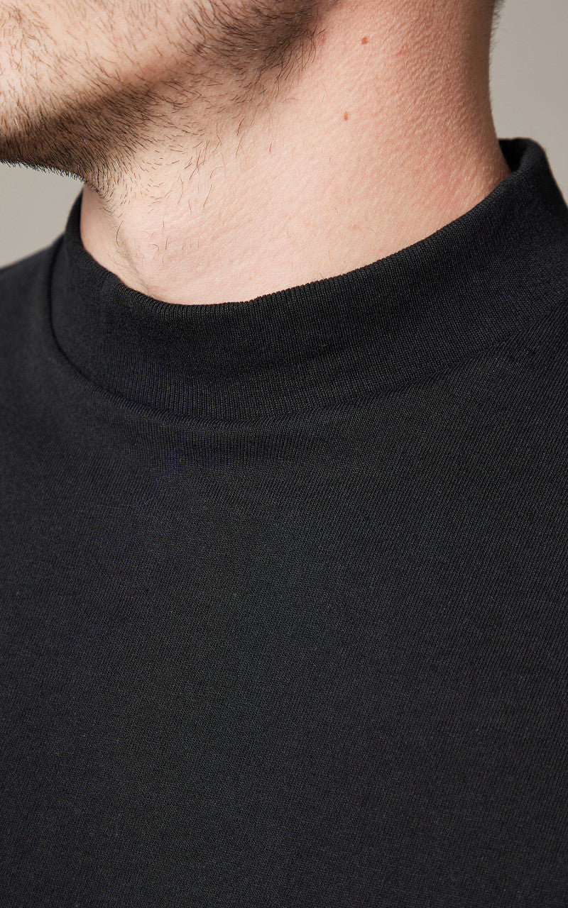 Denime Lot 264 Mock Neck T-Shirt Black - Image 5