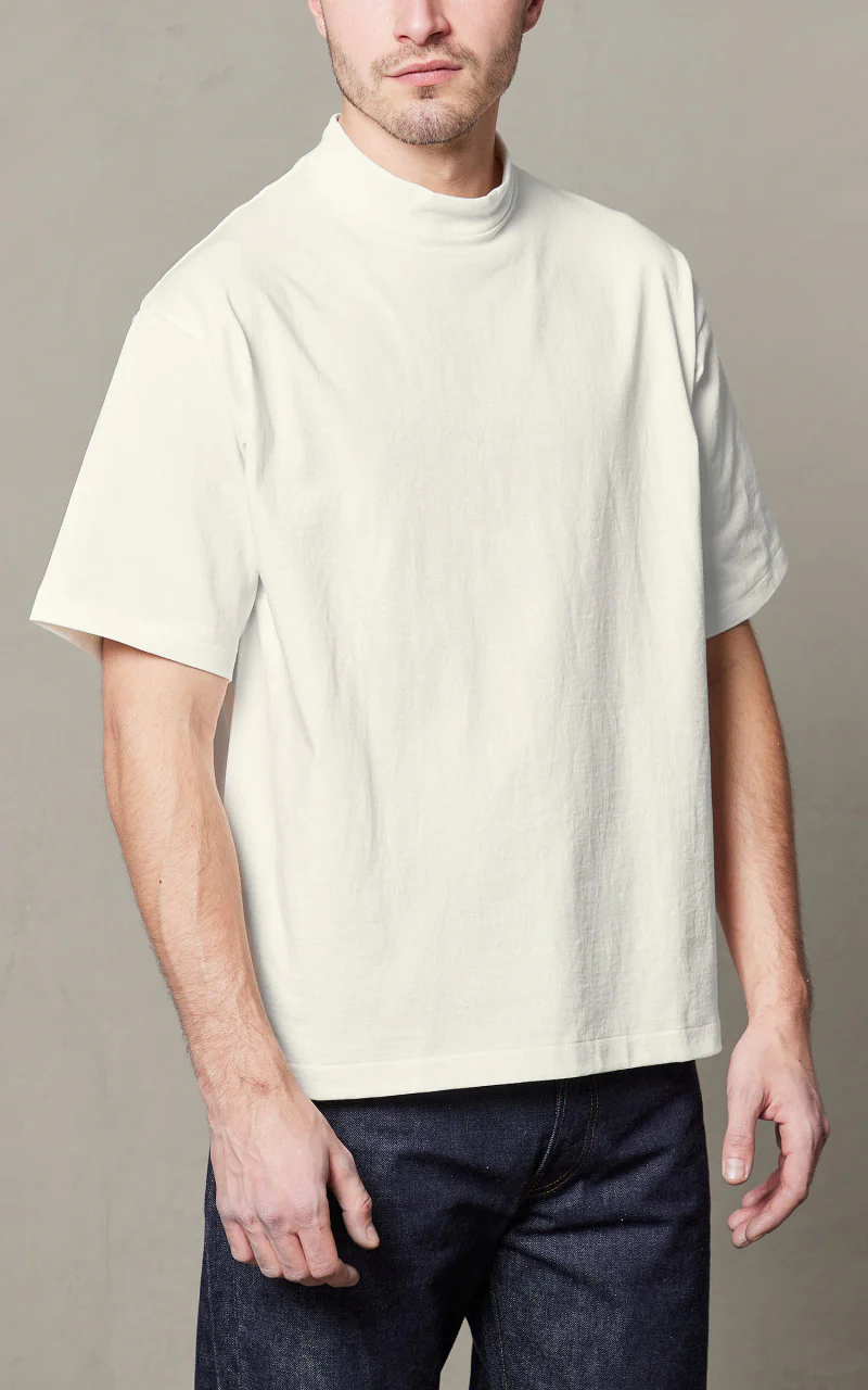 Denime Lot 264 Mock Neck T-Shirt Off White - Image 2