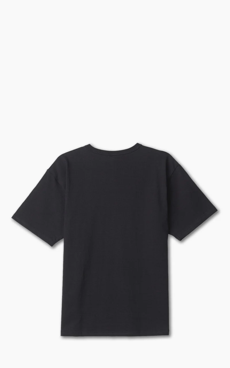 Lot 267 Front V Gusset Crew Neck T-Shirt Black - Image 3