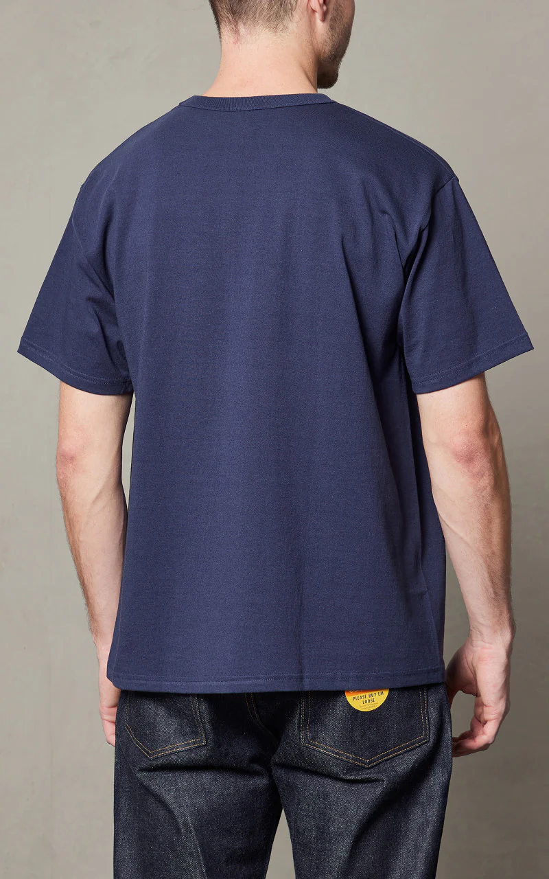 Lot 267 Front V Gusset Crew Neck T-Shirt Navy - Image 6