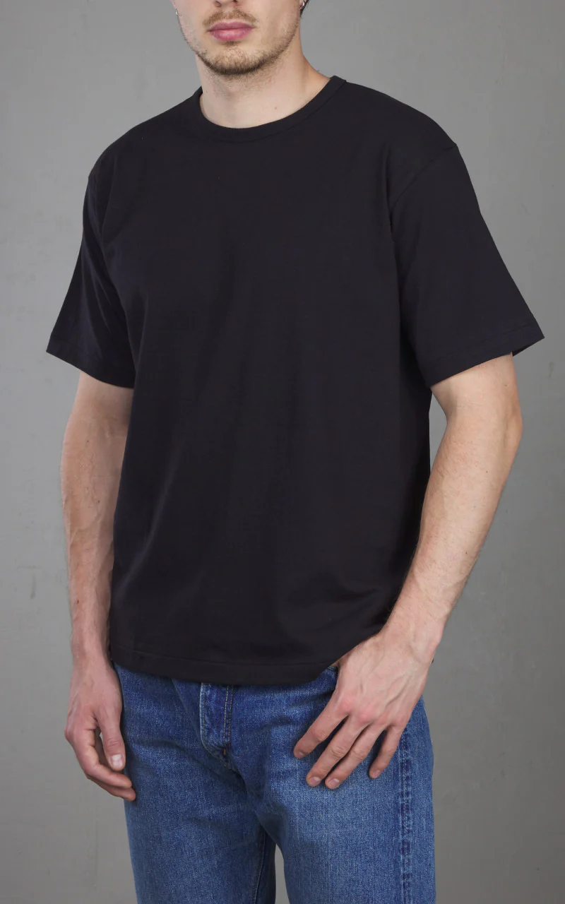 Lot 271 Crew Neck Plain T-Shirt Black - Image 4