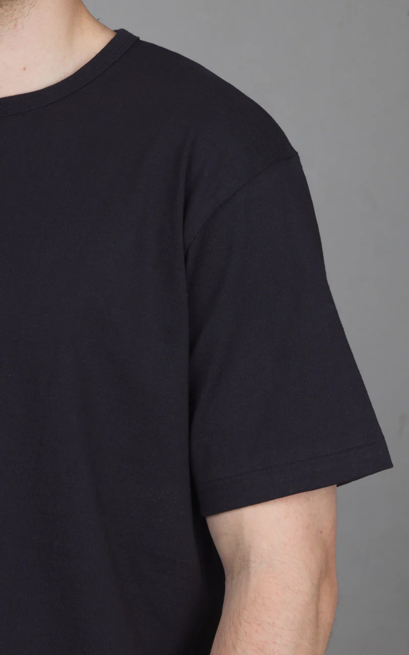 Lot 271 Crew Neck Plain T-Shirt Black - Image 5
