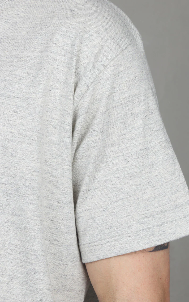 Lot 271 Crew Neck Plain T-Shirt Heather Grey - Image 5