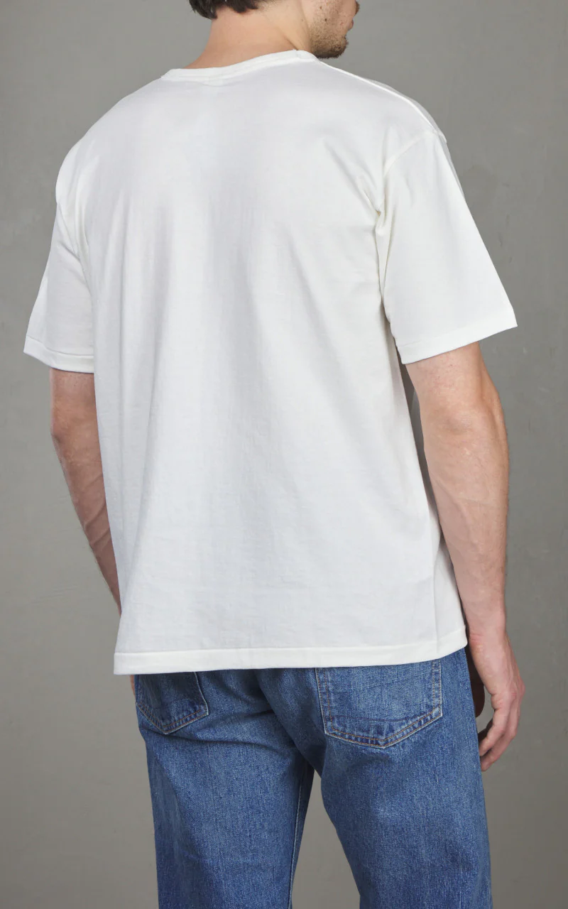 Denime Lot 271 Crew Neck Plain T-Shirt Off White - Image 5