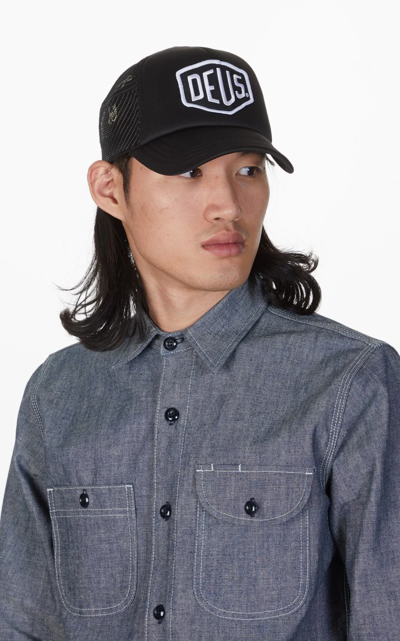 Deus Ex Machina Baylands Trucker Cap Black/White - Image 5