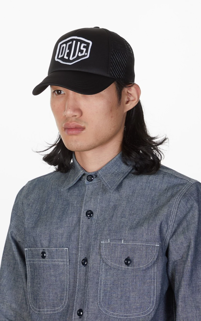 Deus Ex Machina Baylands Trucker Cap Black/White - Image 6