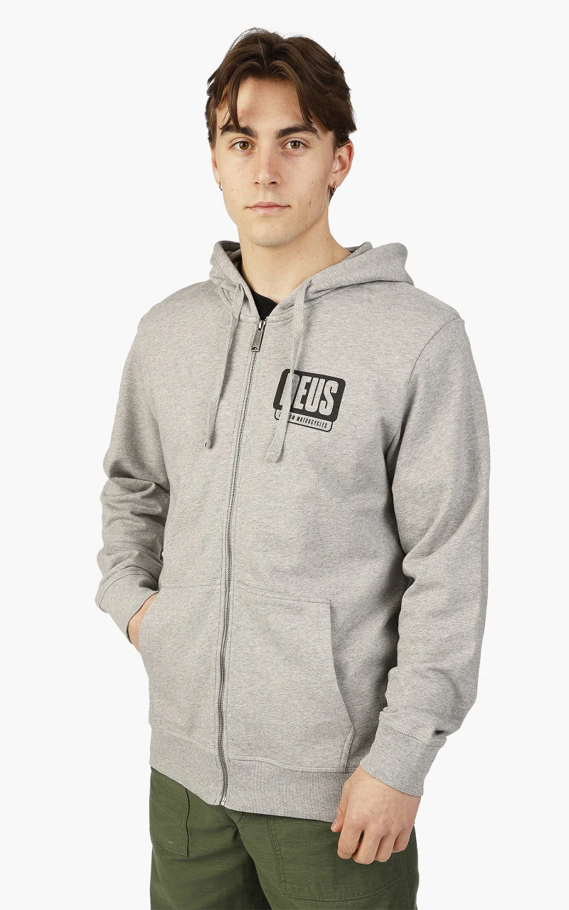 Deus Ex Machina Grip Tape Hoodie Grey Marle - Image 4