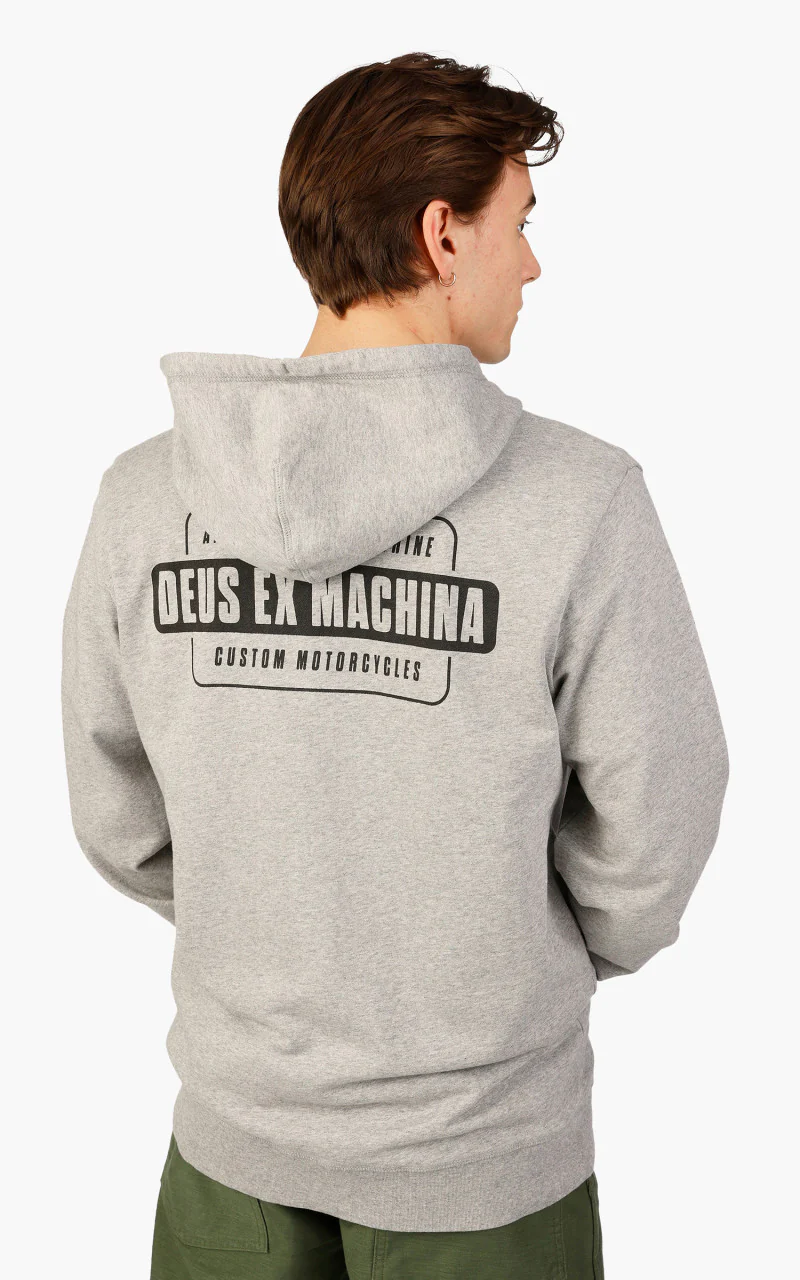 Deus Ex Machina Grip Tape Hoodie Grey Marle - Image 5