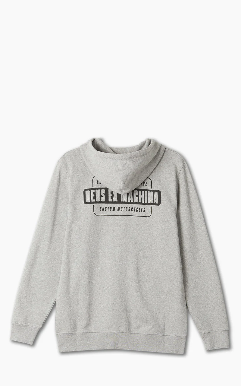 Deus Ex Machina Grip Tape Hoodie Grey Marle - Image 6