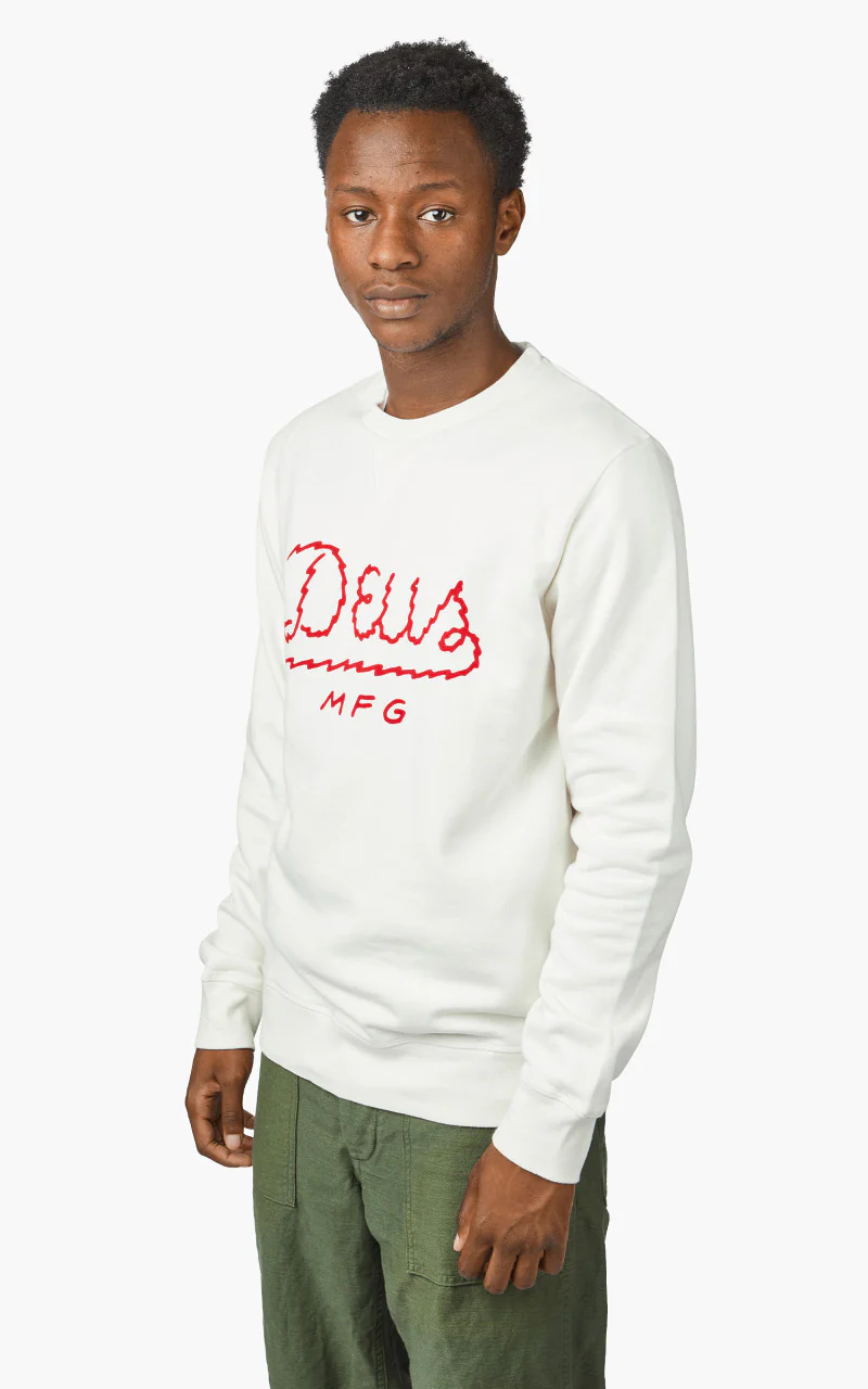 Deus Ex Machina Livewire Crew Vintage White - Image 3