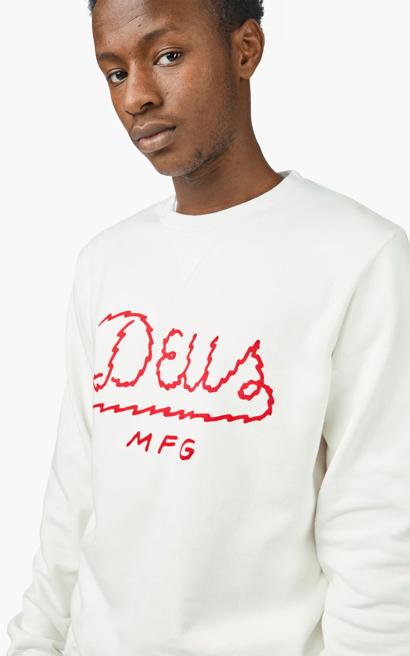 Deus Ex Machina Livewire Crew Vintage White - Image 6