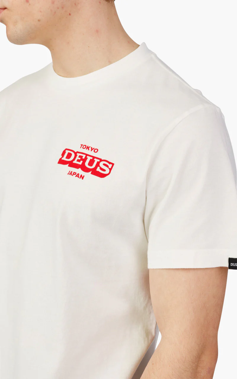 Deus Ex Machina Redline Tee Vintage White - Image 3