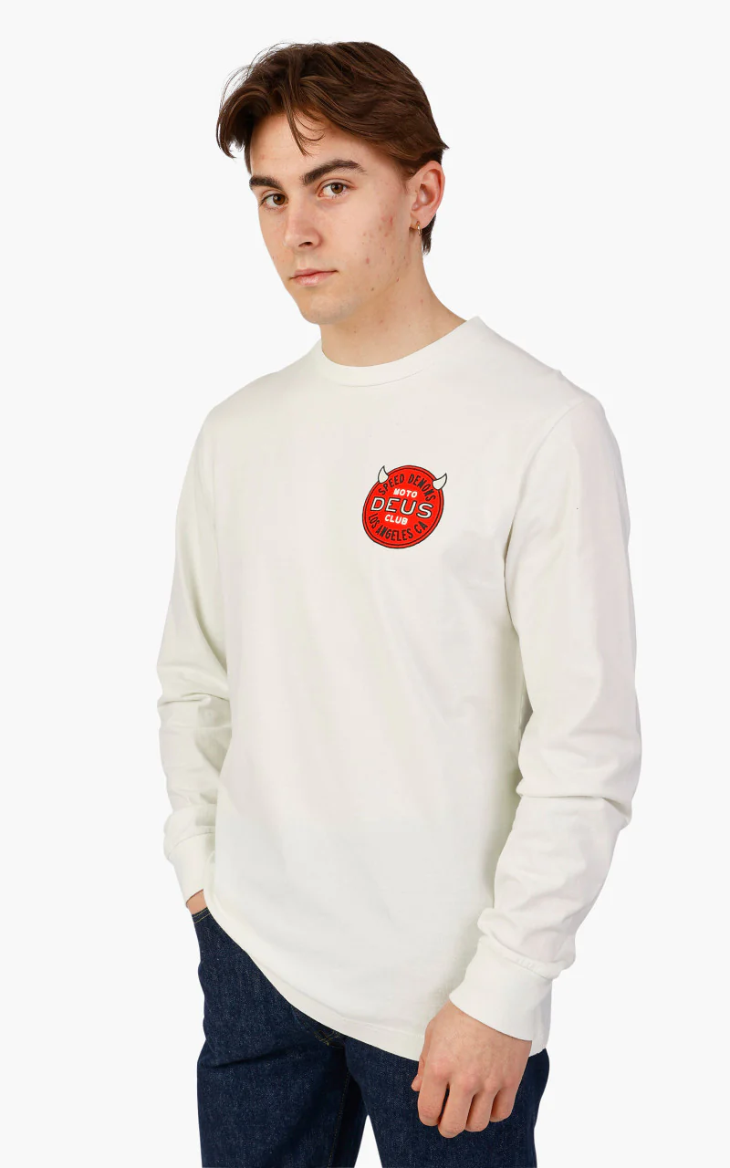 Deus Ex Machina Riding Hot LS Tee Vintage White - Image 4