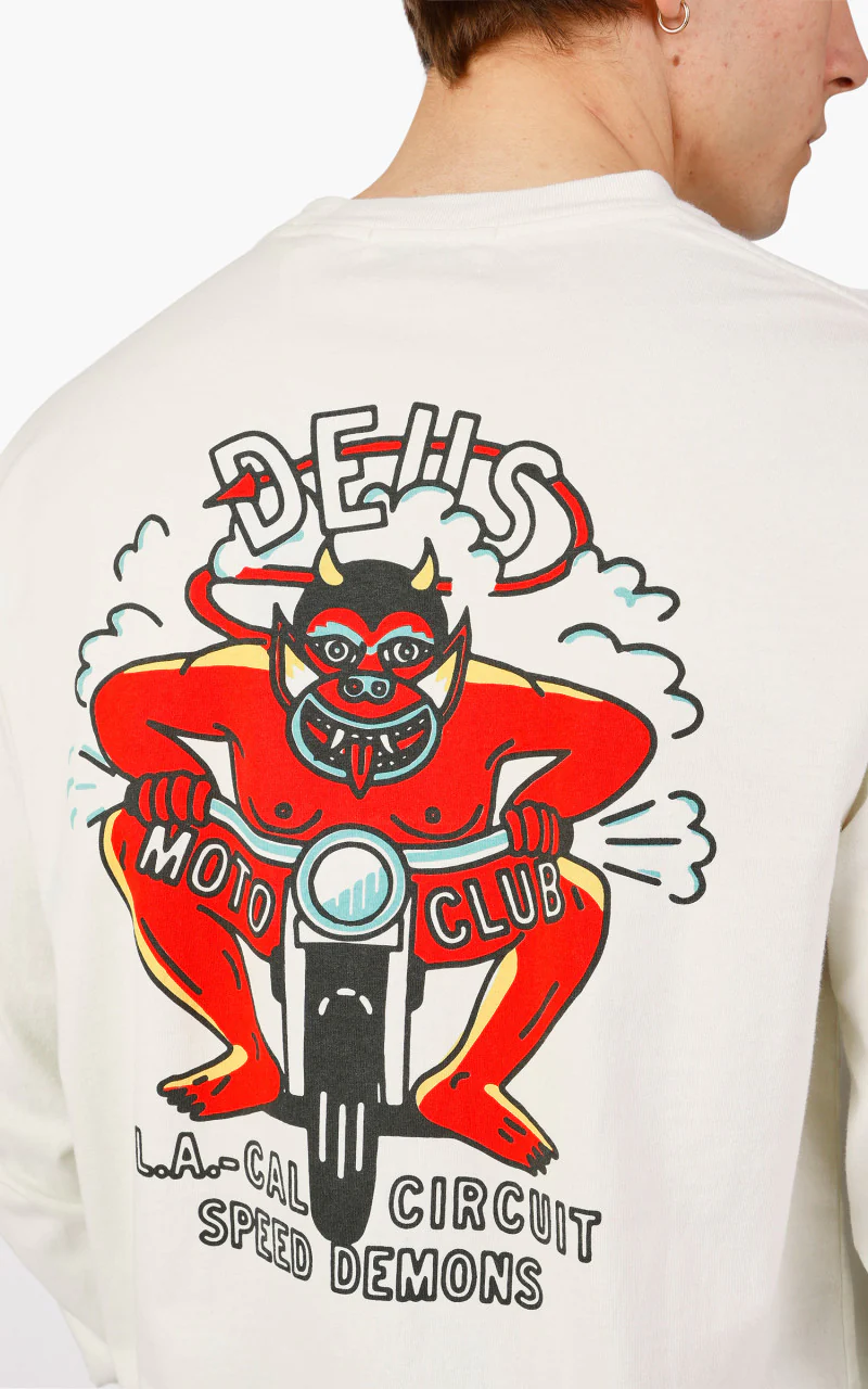 Deus Ex Machina Riding Hot LS Tee Vintage White - Image 5