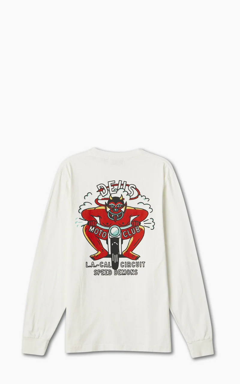 Deus Ex Machina Riding Hot LS Tee Vintage White - Image 6