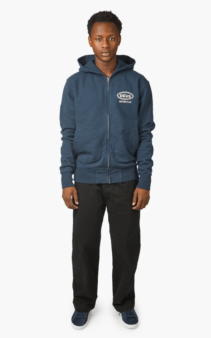 Deus Ex Machina Sirens Zip Thru Hood Navy - Image 2