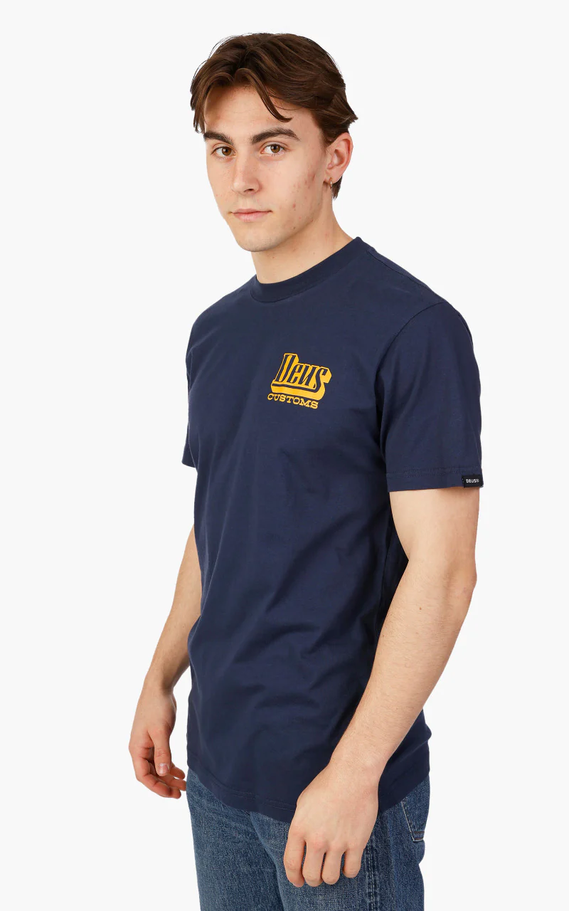 Deus Ex Machina Stripes Tee Navy - Image 4