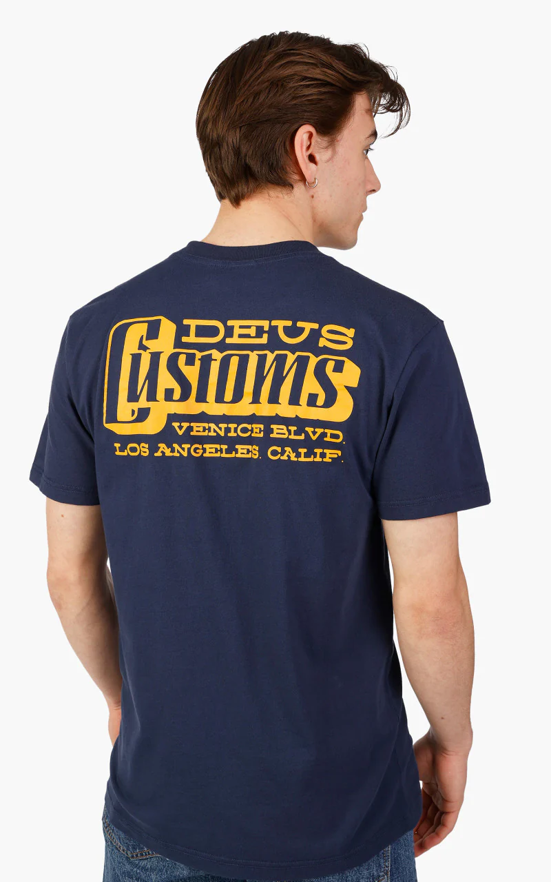 Deus Ex Machina Stripes Tee Navy - Image 5