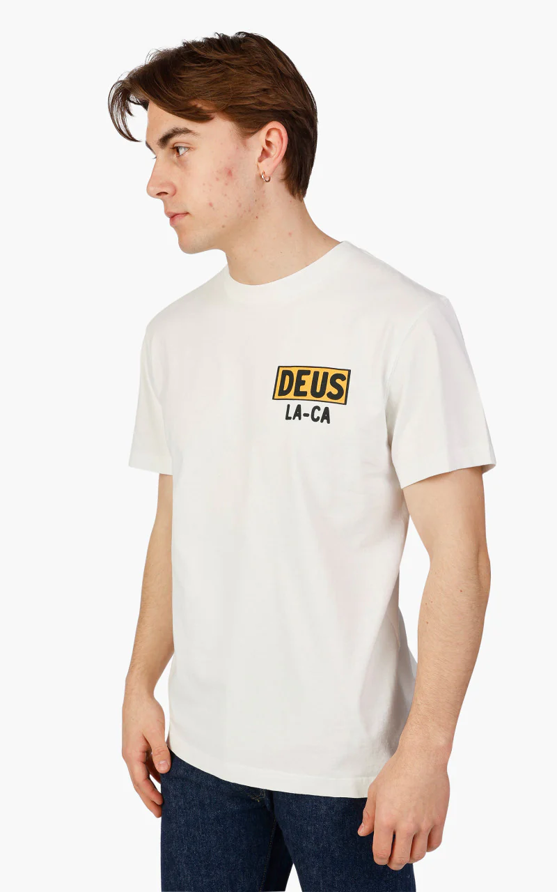 Deus Ex Machina Super Stitious Tee Vintage White - Image 4
